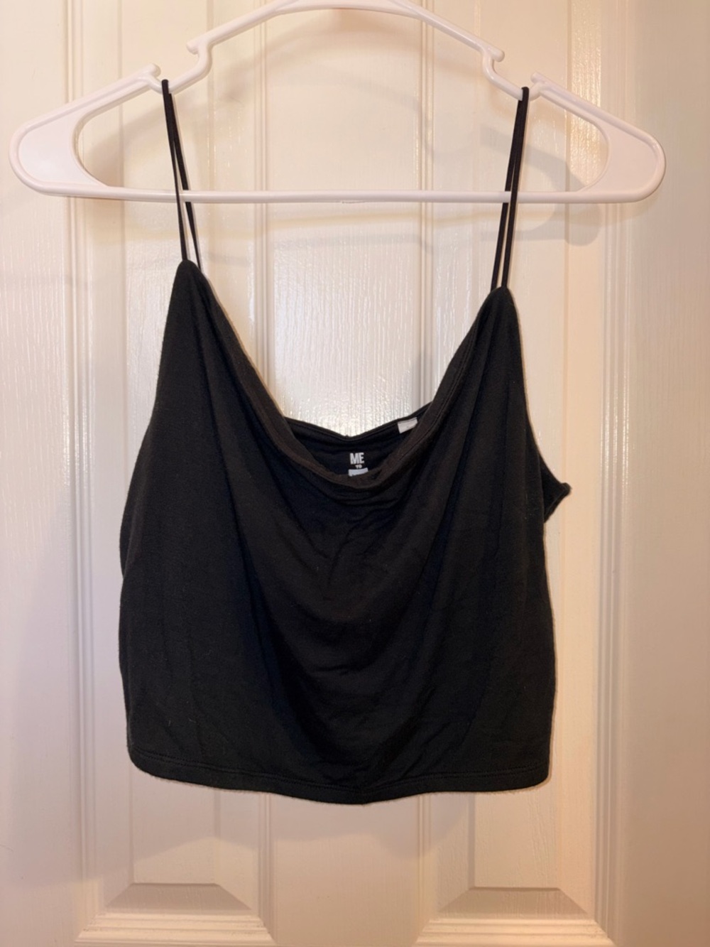 Me to We Black Cowl Neck Spaghetti Strap Camisole